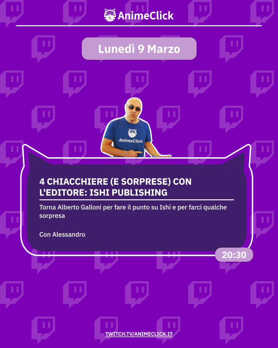 AnimeClick su Twitch: programma dal 9 al 15 marzo